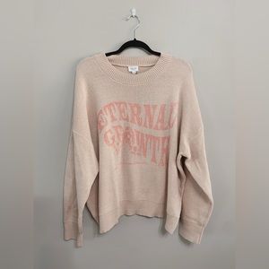 NWT Le Lis Collection Light Knit Graphic Crewneck Sweater
